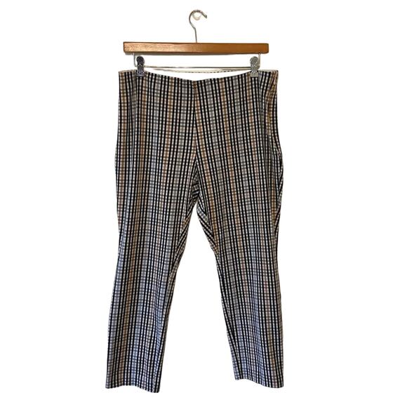 A New Day 16 plaid trousers business casual black white brown blue workwear - Picture 1 of 8